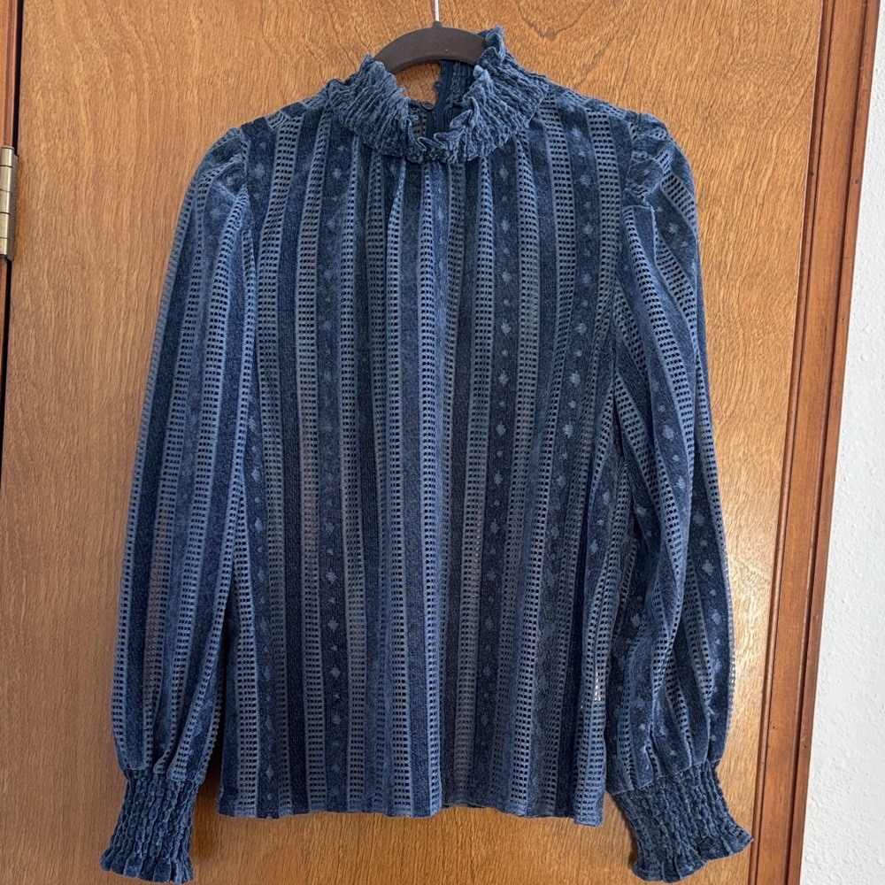 FRNCH Paris // sheer high neck long sleeve